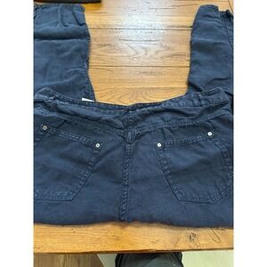poetry 100%linen blue pants women's 14‎